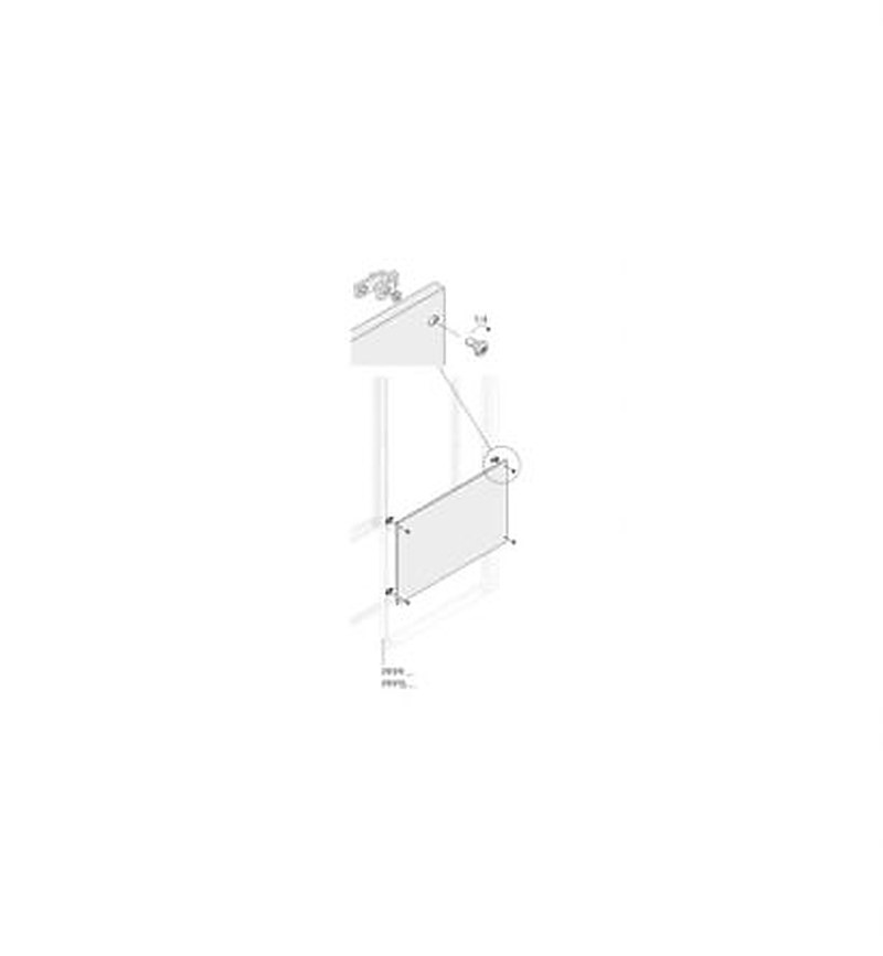 ABB PPFB Series RAL 7035 Light Grey Pickled Steel Sheet Blind, 1900 mm H, 400mm W, 10 mm D, 400 mm L, for Use with