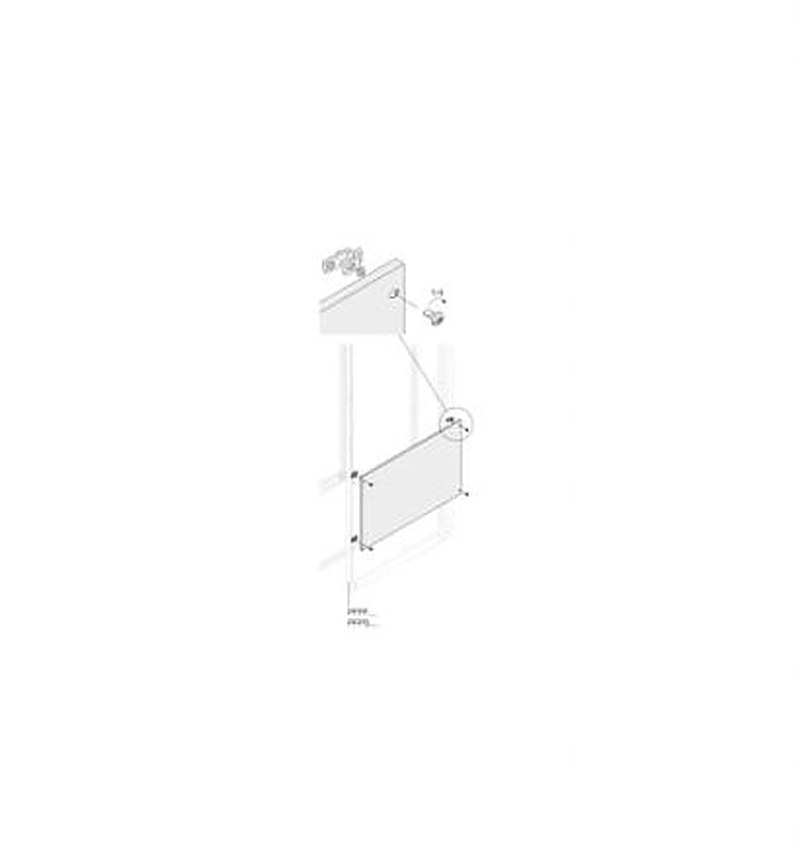 ABB PPFB Series RAL 7035 Light Grey Pickled Steel Sheet Blind, 738 mm H, 240mm W, 10 mm D, 13 mm L, for Use with