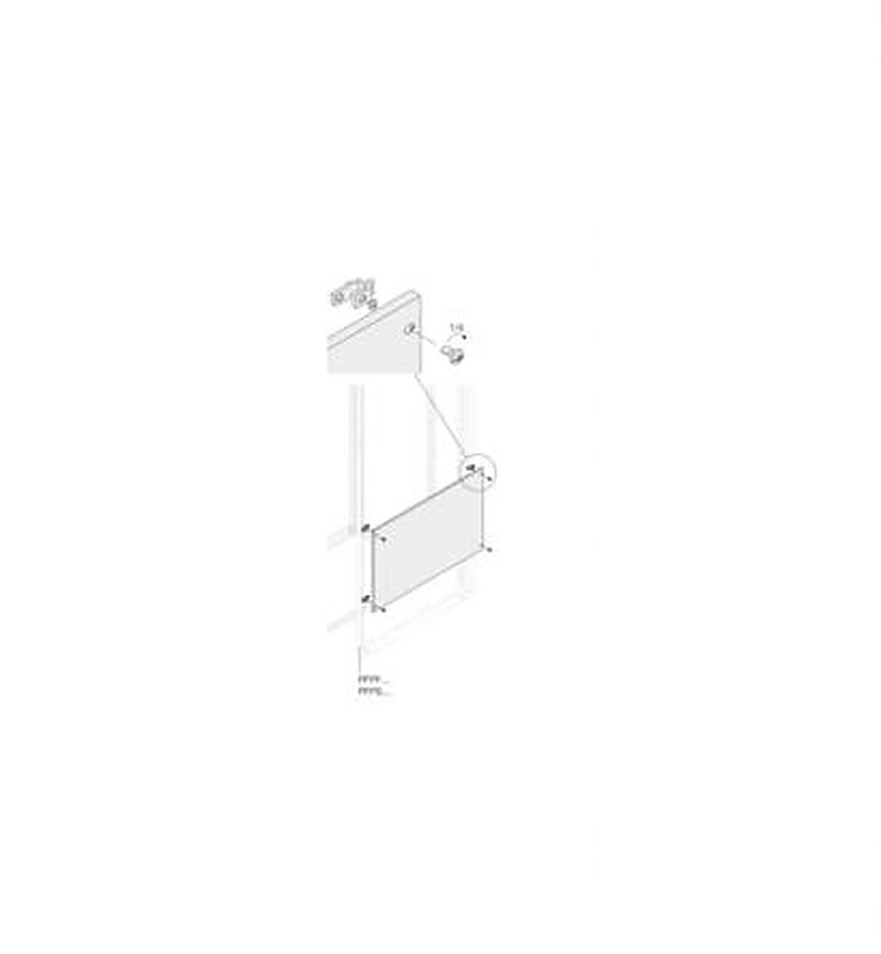 ABB PPFB Series RAL 7035 Light Grey Pickled Steel Sheet Blind, 738 mm H, 490mm W, 13 mm D, 13 mm L, for Use with