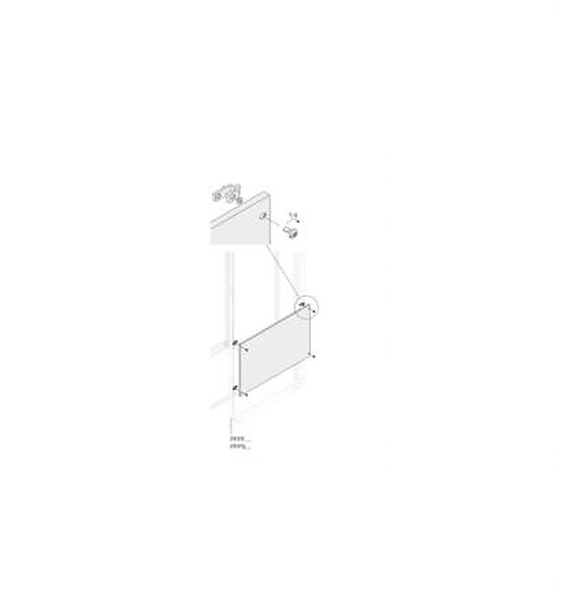 ABB PPFB Series RAL 7035 Light Grey Pickled Steel Sheet Blind, 800 mm H, 800mm W, 800 mm D, 800 mm L, for Use with