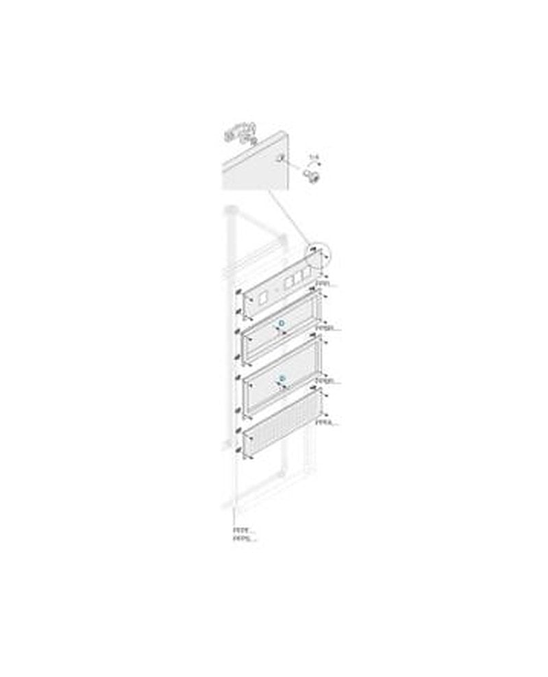 ABB Pickled Steel Sheet Panel for Use with Main Distribution Boards 200 mm x 600 mm x 600mm