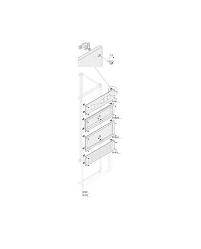 ABB PPFA Series Pickled Steel Sheet Panel for Use with Main Distribution Boards x 600 mm x 100mm