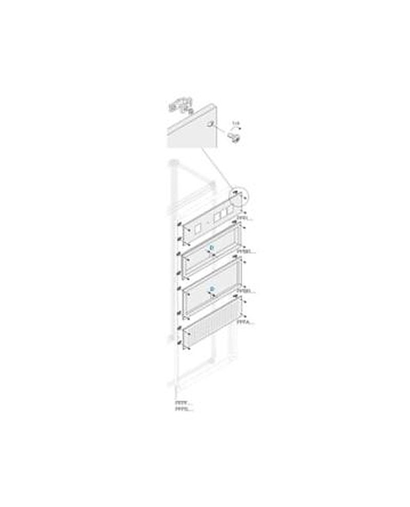 ABB Pickled Steel Sheet Panel for Use with Main Distribution Boards 985 mm x 10 mm x 190mm