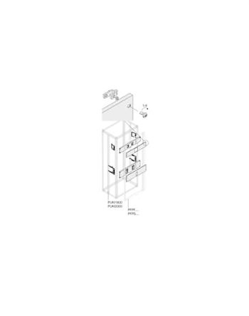 ABB Pickled Steel Sheet Assembly Kit for Use with Main Distribution Boards 580 mm x 75 mm x 338mm