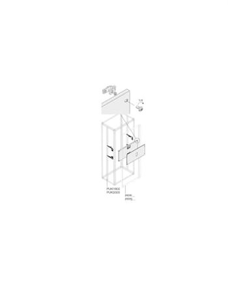 ABB Pickled Steel Sheet Assembly Kit for Use with Main Distribution Boards 1400 mm x 20 mm x 990mm