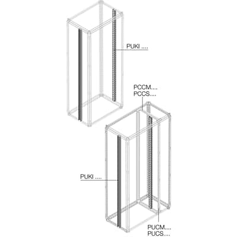 ABB PUKI Series Galvanised Steel Cross Brace, 70mm W, 1800 mm H, 35 mm D, 35 mm L For Use With PUKI1800