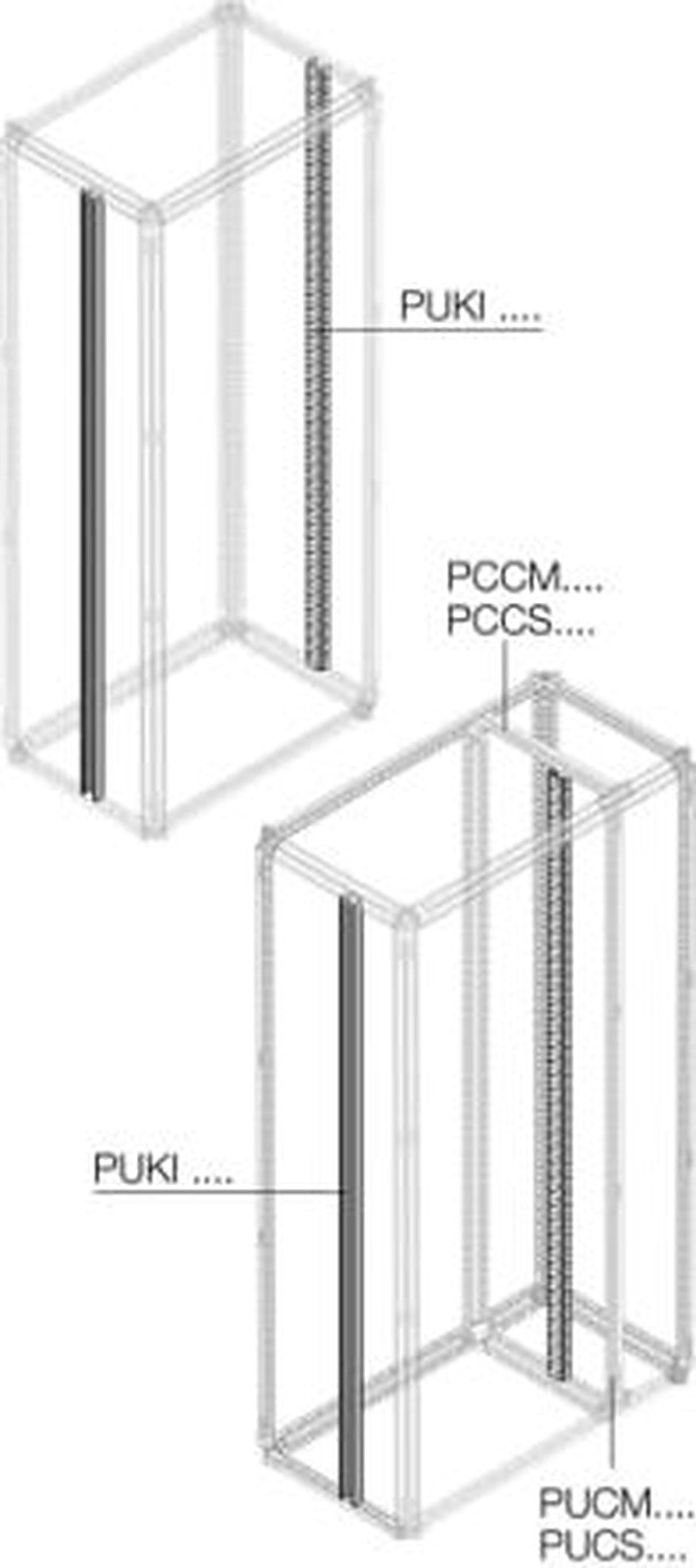 ABB PUKI Series Galvanised Steel Cross Brace, 70mm W, 2000 mm H, 35 mm D, 35 mm L For Use With PUKI2000