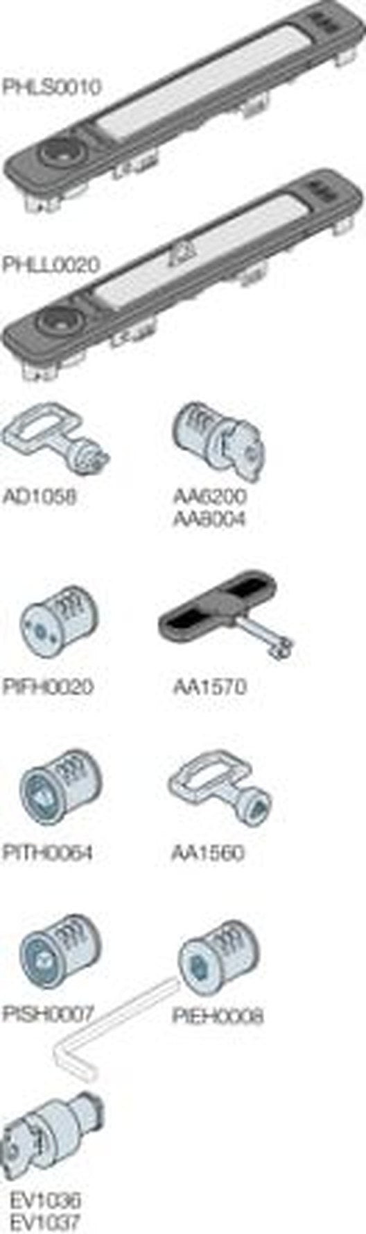 ABB Metal Handle for Use with Main Distribution Boards 210 mm x 25 mm x 25mm