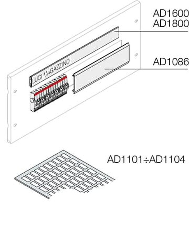 ABB 1STQ Series Plastic Label Holder for Use with Modular Boards - System Pro E Power 50 mm x 350 mm x 120mm