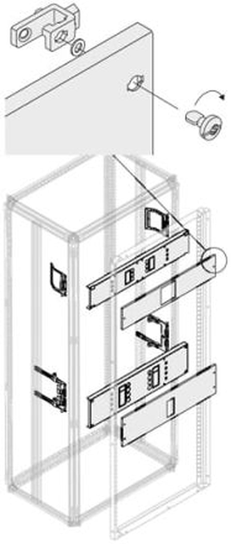 ABB Pickled Steel Sheet Assembly Kit for Use with Main Distribution Boards 200 mm x 400 mm x 400mm