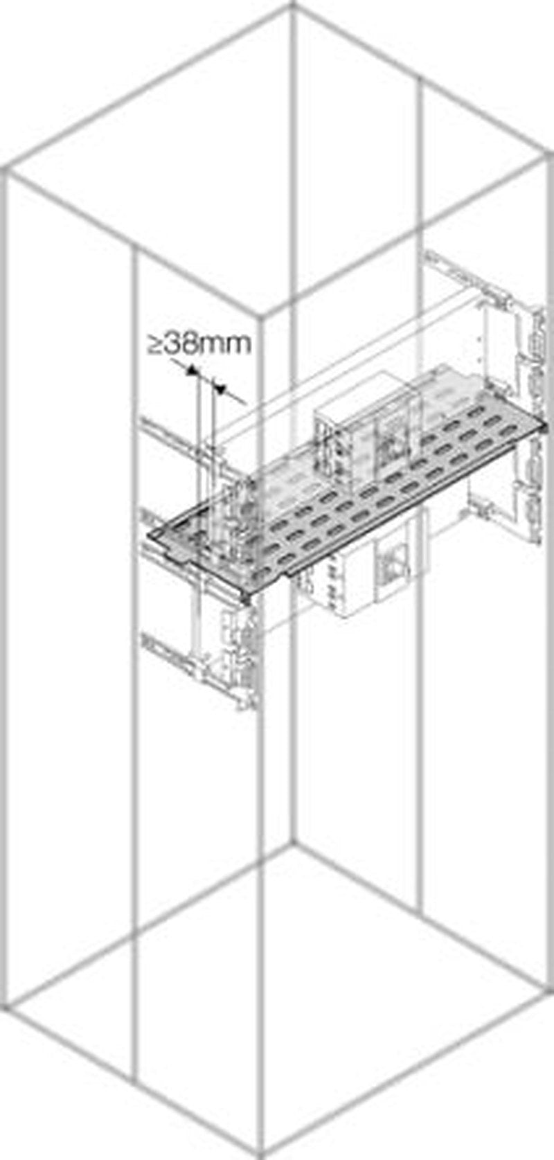 ABB PSHS Series Pickled Steel Sheet Shelf for Use with Modular Boards - System Pro E Power x 217 mm x 638.7mm