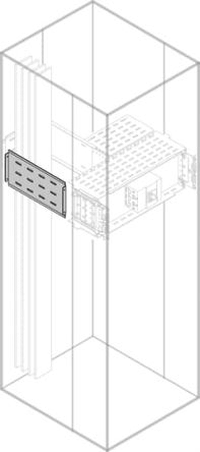 ABB PLVS Series Pickled Steel Sheet Assembly Plate for Use with Modular Boards - System Pro E Power 195 mm x 195 mm x