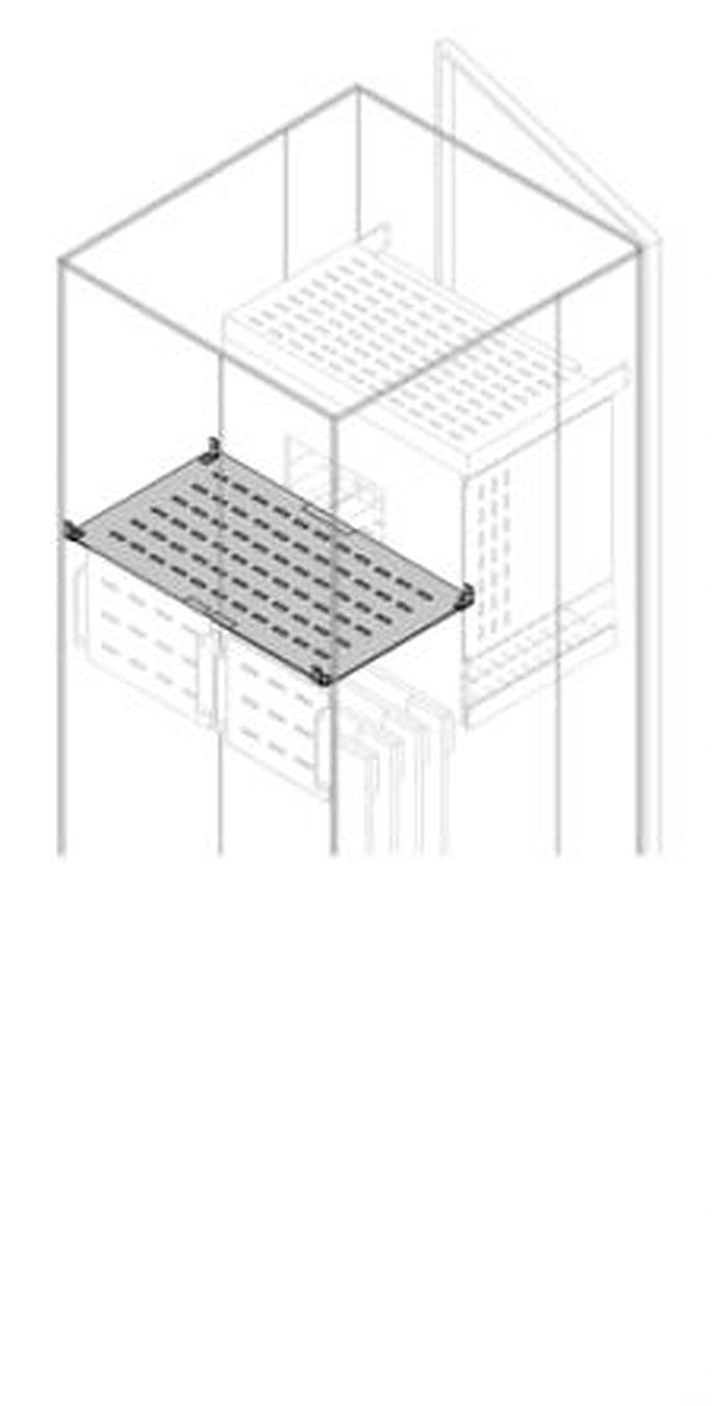 ABB PSHW Series Pickled Steel Sheet Assembly Plate for Use with Modular Boards - System Pro E Power 32 mm x 561.1 mm x