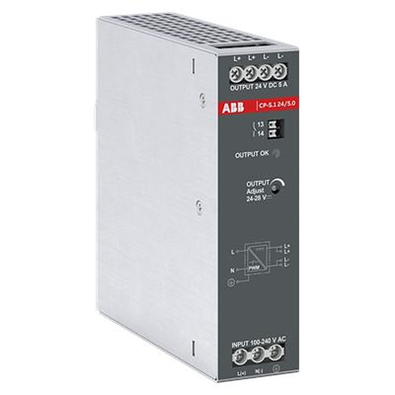 ABB 1SVR320561R Power Supply DIN Rail Power Supply 277V DC Input 28V, 5 A Output DC 120 W