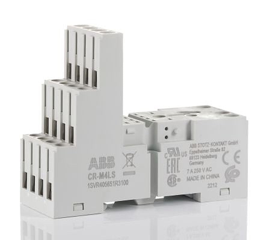 ABB CRP 2 Way 25V Relay Socket, for use with Socket