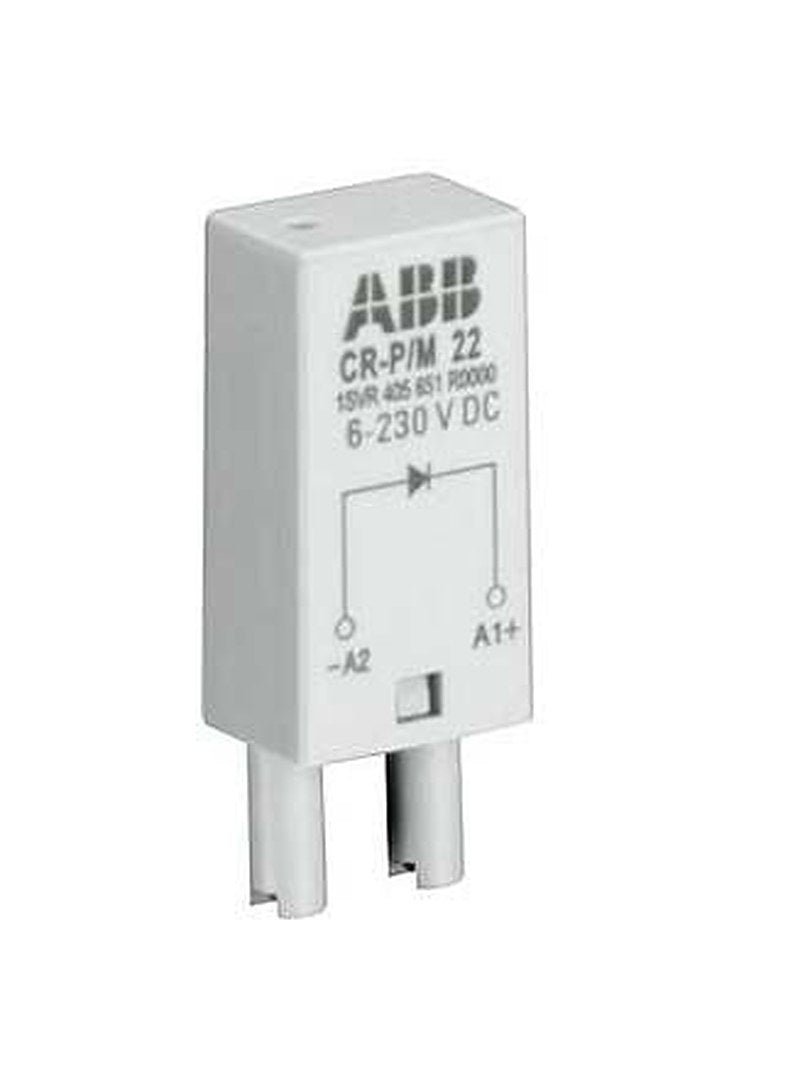 ABB 1SVR405653R1000 CR-P/M 52C 2 Way 230V ac/dc DIN Rail Relay Socket, for use with CR-P Series PCB Relay