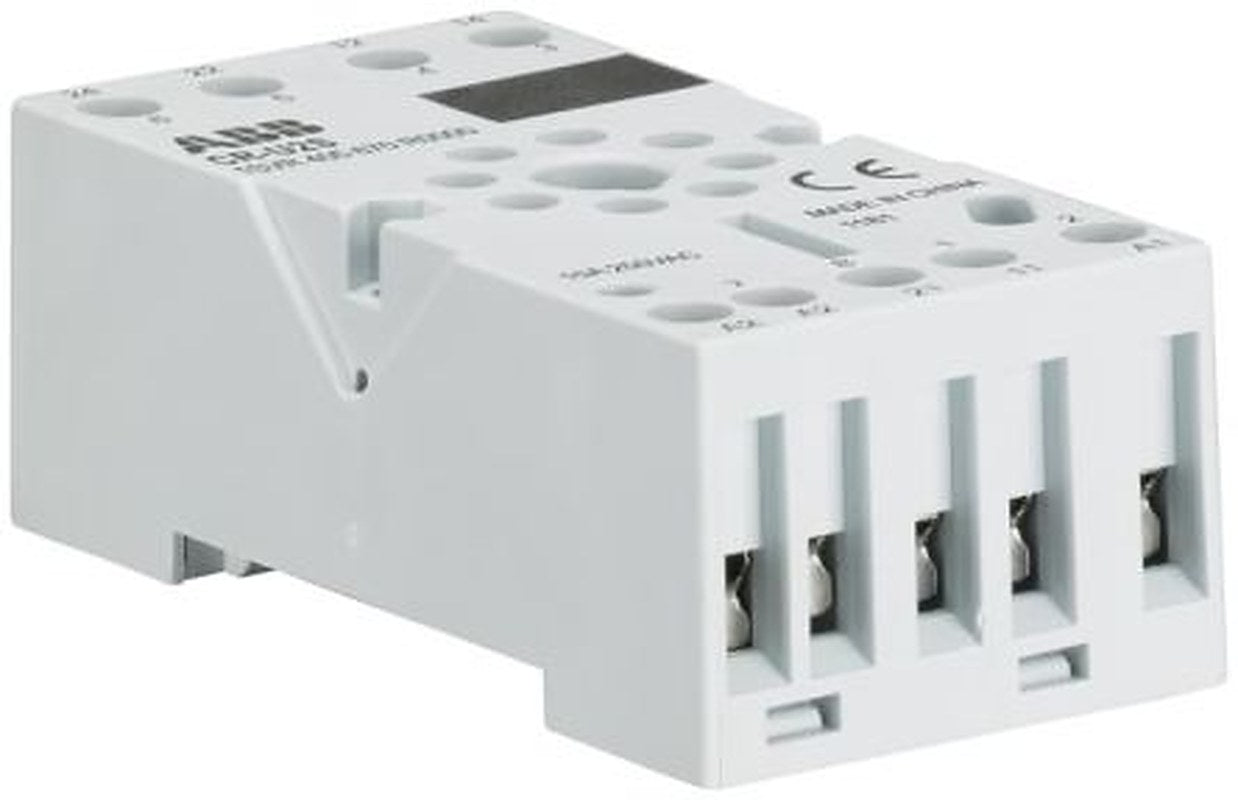 ABB CR-U 2 Way DIN Rail Relay Socket, for use with CR-U Interface Relay