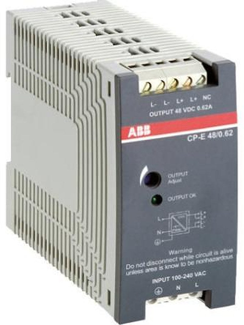 ABB CPE Switched Mode DIN Rail Power Supply 240V ac AC/DC Input 48V dc, 1.25 A Output DC 60 W
