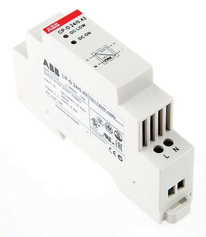 ABB CP-D Switched Mode DIN Rail Power Supply 240V ac AC/DC Input 24V dc, 400 mA Output DC 10 W