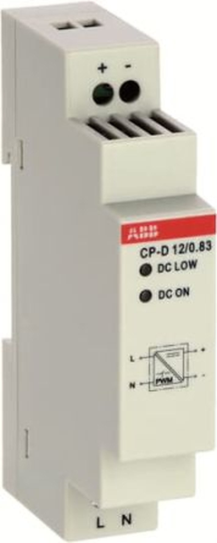 ABB CP Switched Mode DIN Rail Power Supply 240V ac AC Input 12V dc, 830 mA Output DC 10 W