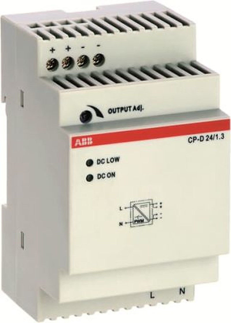 ABB CP-D Switched Mode DIN Rail Power Supply 240V ac AC Input 24V dc, 1.3 A Output DC 30 W