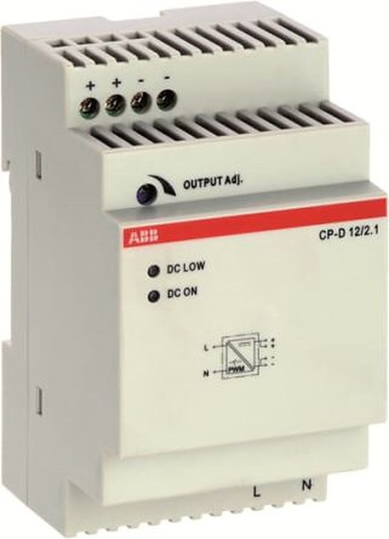 ABB CP Switched Mode DIN Rail Power Supply 240V ac AC Input 12V dc, 2.1 A Output DC 25 W