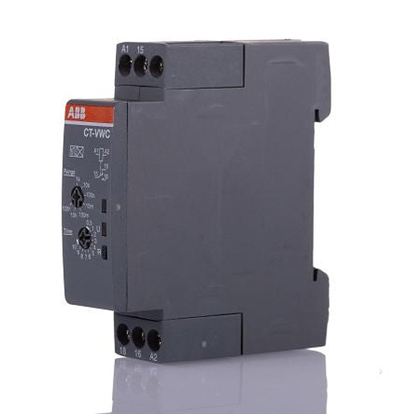 ABB CT-C Series DIN Rail Timer Relay, 24 to 48 V dc 24V ac, 240 V ac, 0.05 s to 100 h, 1-Function, SPDT Switch