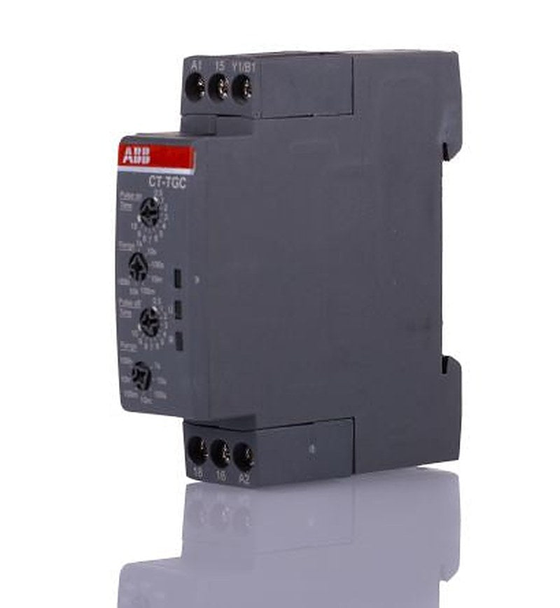 ABB CT-C Series DIN Rail Timer Relay, 1-Contact, 24 to 240 V ac 24V ac, 240 V ac, 0.05 s to 100 h, 1-Function, SPDT