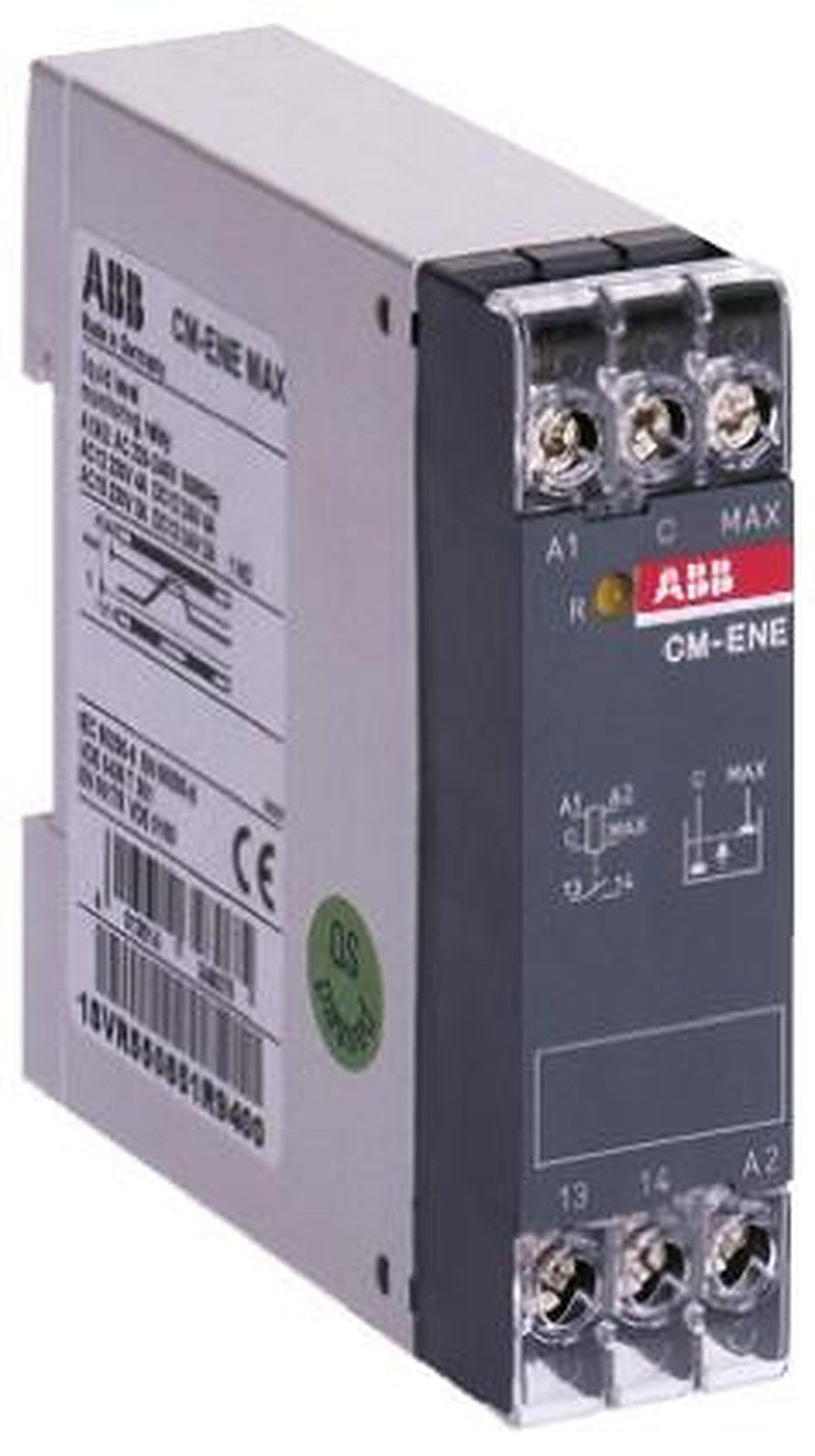 ABB CM-ENE MAX Series Liquid Level Relay -, DIN Rail, Screw, Snap-On 240V ac-Rated Relay