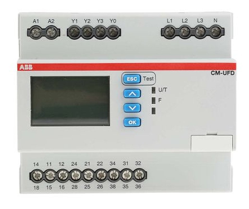 ABB Monitoring Relay, 1, 3 Phase, SPDT, DIN Rail, 24V ac, 240 V ac 24 V dc
