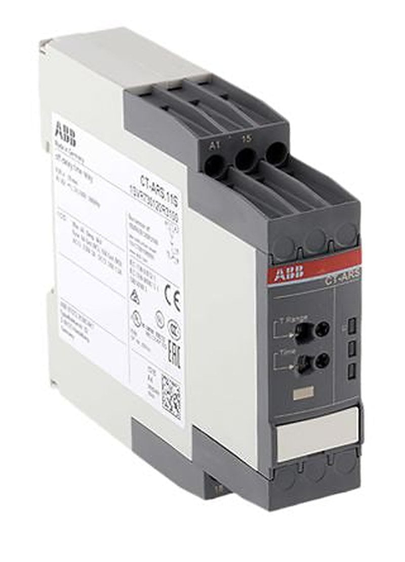 ABB DIN Rail Timer Relay, 1-Contact, 24 V dc 24V ac, 240 V ac, 0.05 s to 10 min, 1-Function, SPDT Switch Configuration