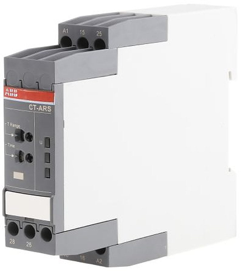 ABB DIN Rail Timer Relay, 2-Contact, 24 V dc 24V ac, 240 V ac, 0.05 s to 10 min, 1-Function, DPDT Switch Configuration
