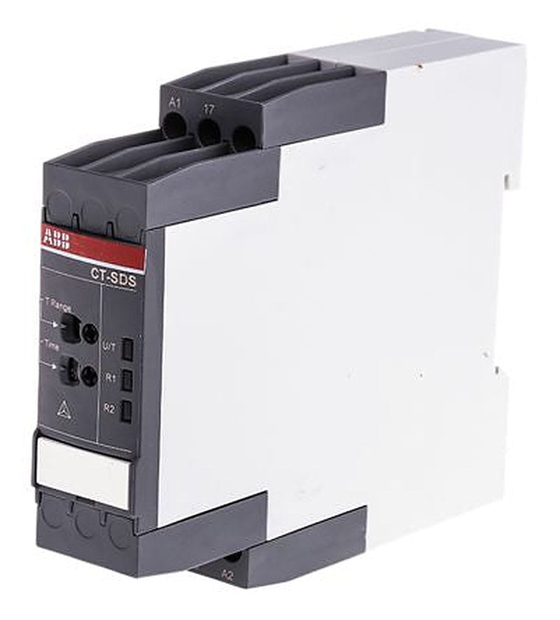 ABB S range Series DIN Rail Timer Relay, 2-Contact, 24 to 240 V ac/dc 380V ac, 440 V ac, 0.05 s to 10 min, 1-Function,