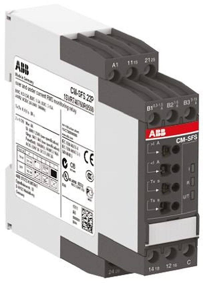 ABB Monitoring Relay, 1 Phase, DPDT, DIN Rail, 0.1mA to 100mA, 240 V dc, 240V ac