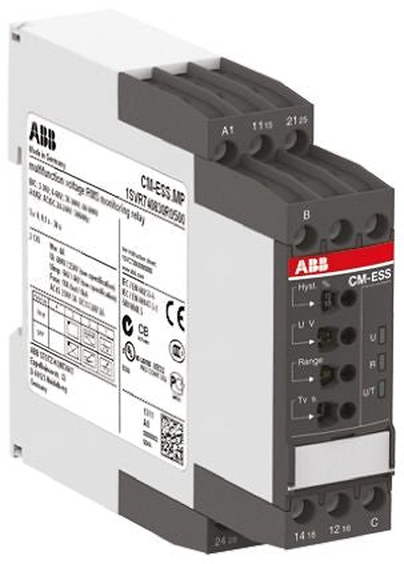 ABB Monitoring Relay, 1 Phase, DPDT, DIN Rail, 240V ac 240 V dc