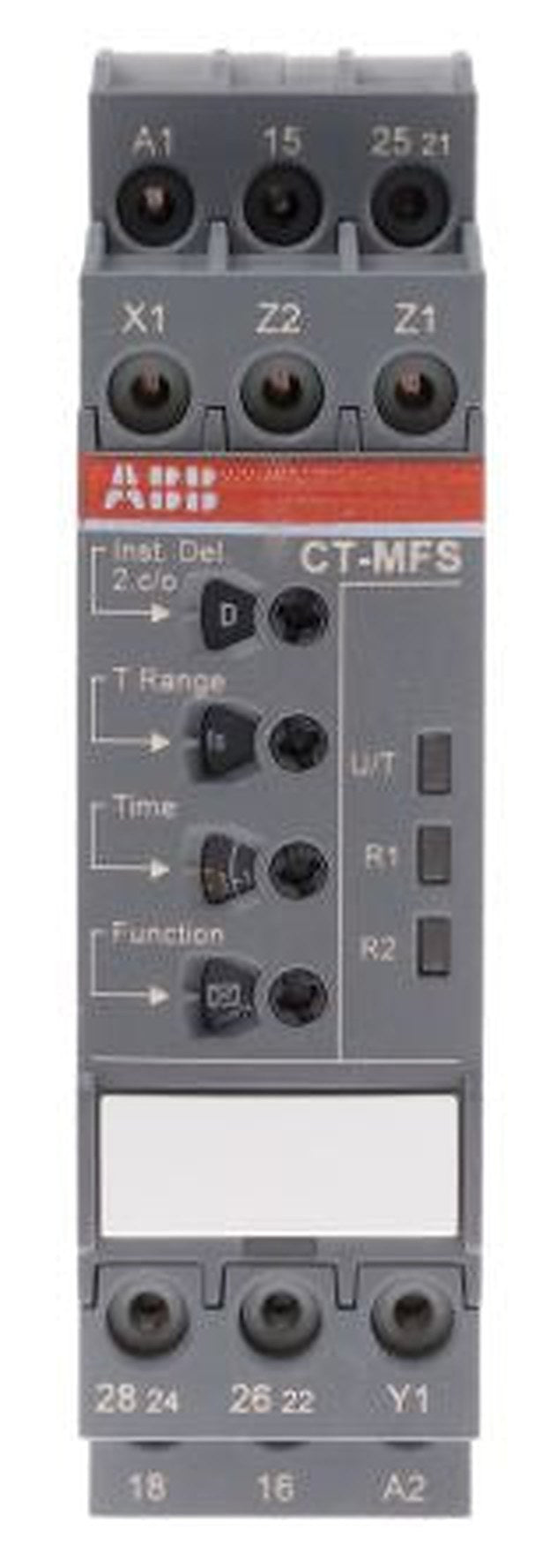 ABB 1SVR Series DIN Rail Timer Relay, 2-Contact, 24 V dc 24V ac, 240 V ac, 0.05 s to 300 h, Multifunction-Function, SPDT