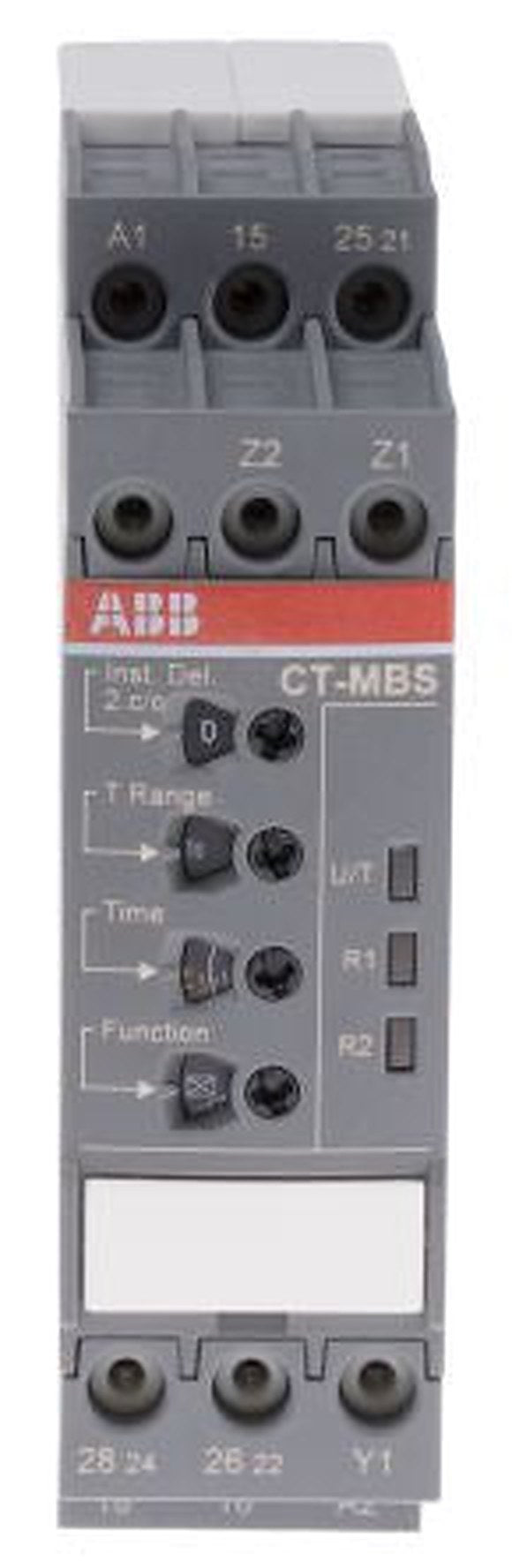 ABB DIN Rail Timer Relay, 2-Contact, 48 V dc 24V ac, 240 V ac, 0.05 s to 300 h, Multifunction-Function, DPDT Switch