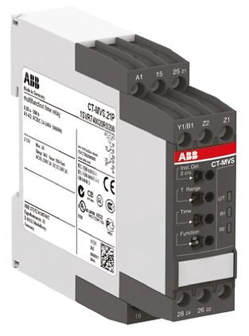 ABB S range Series DIN Rail Timer Relay, 2-Contact, 24 to 240 V ac/dc 24V ac, 240 V ac, 0.05 s to 300 h,
