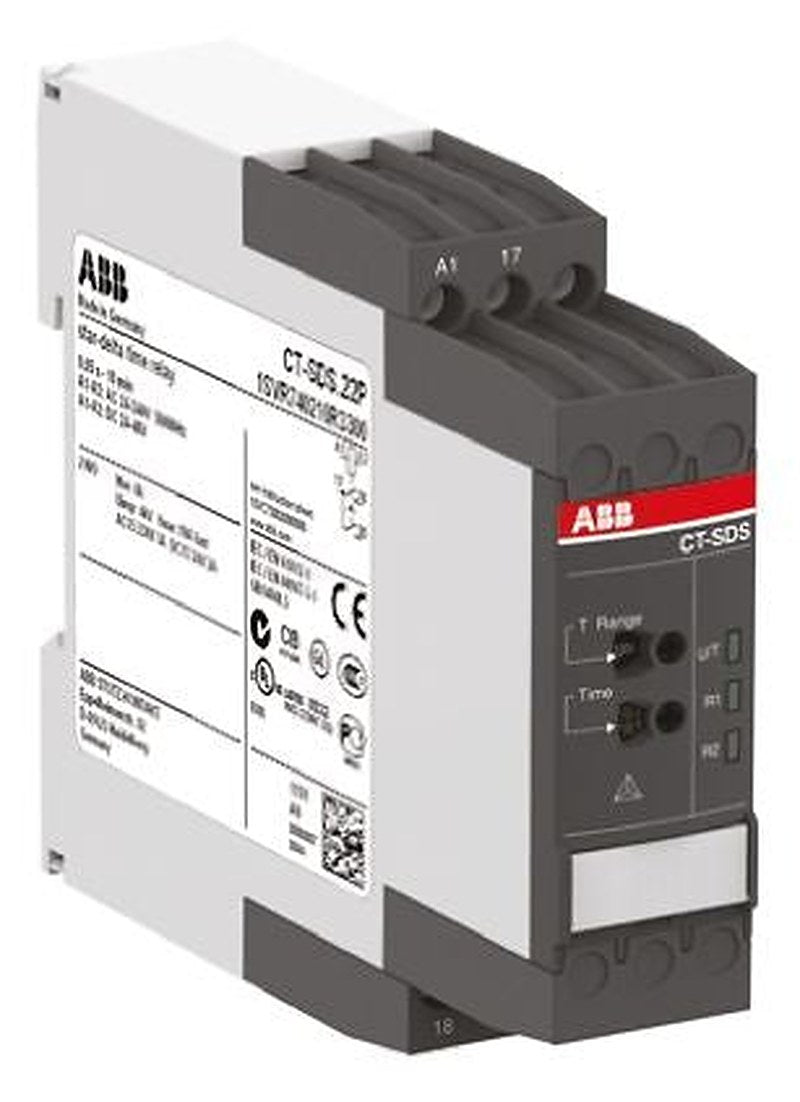 ABB DIN Rail Timer Relay, 2-Contact, 48 V dc 24V ac, 240 V ac, 0.05 s to 10 min, 1-Function, DPST Switch Configuration