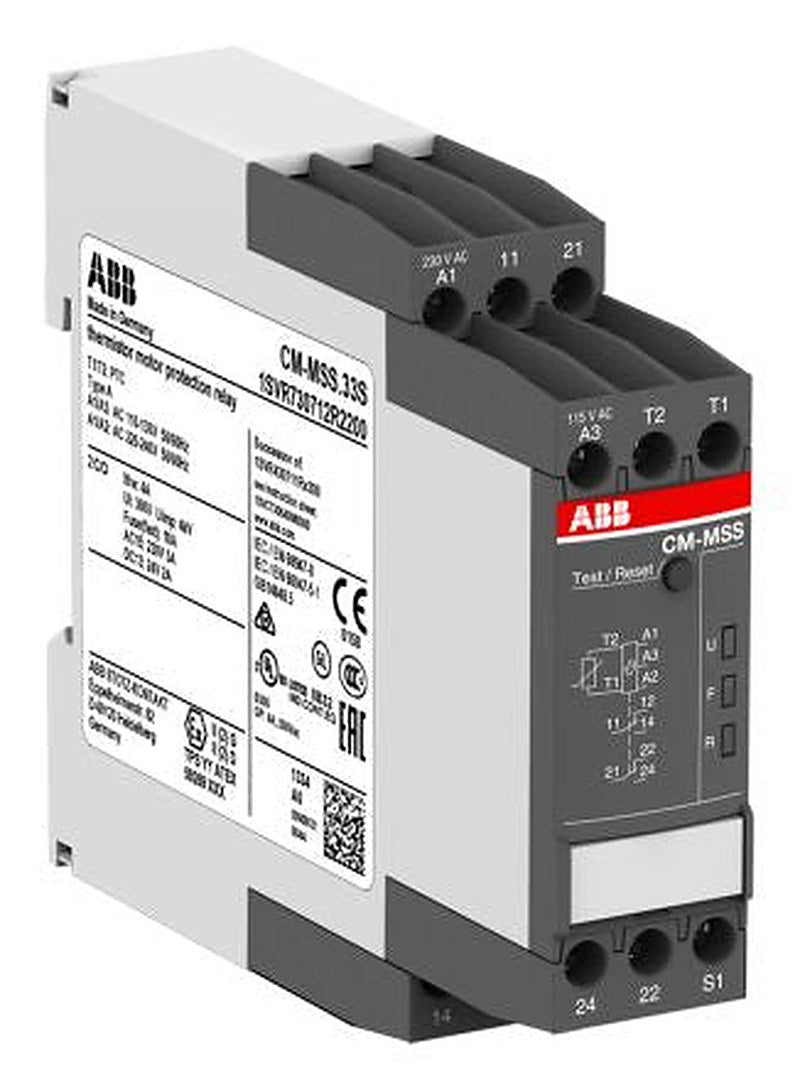 ABB Monitoring Relay, 1 Phase, DPDT, DIN Rail, 24 V dc 110V ac, 130 V ac, 220 V ac, 240 V ac