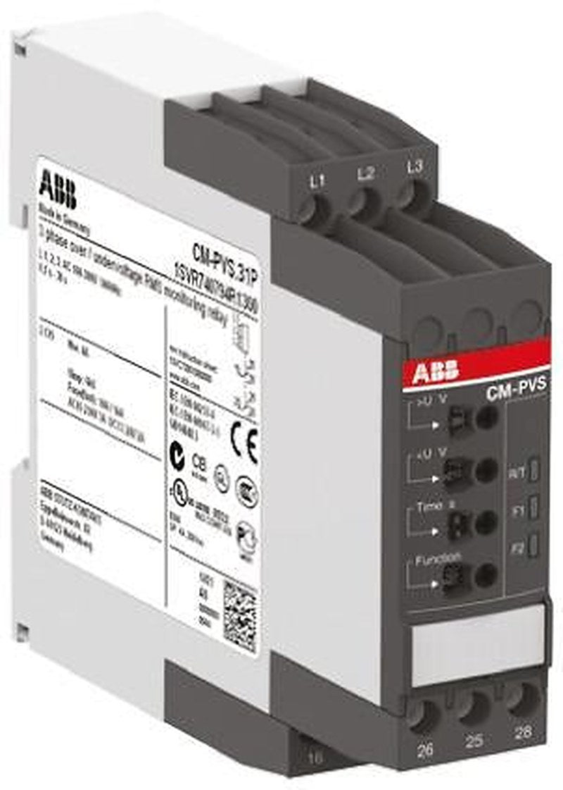 ABB Monitoring Relay, 3 Phase, DPDT, DIN Rail, 500V ac