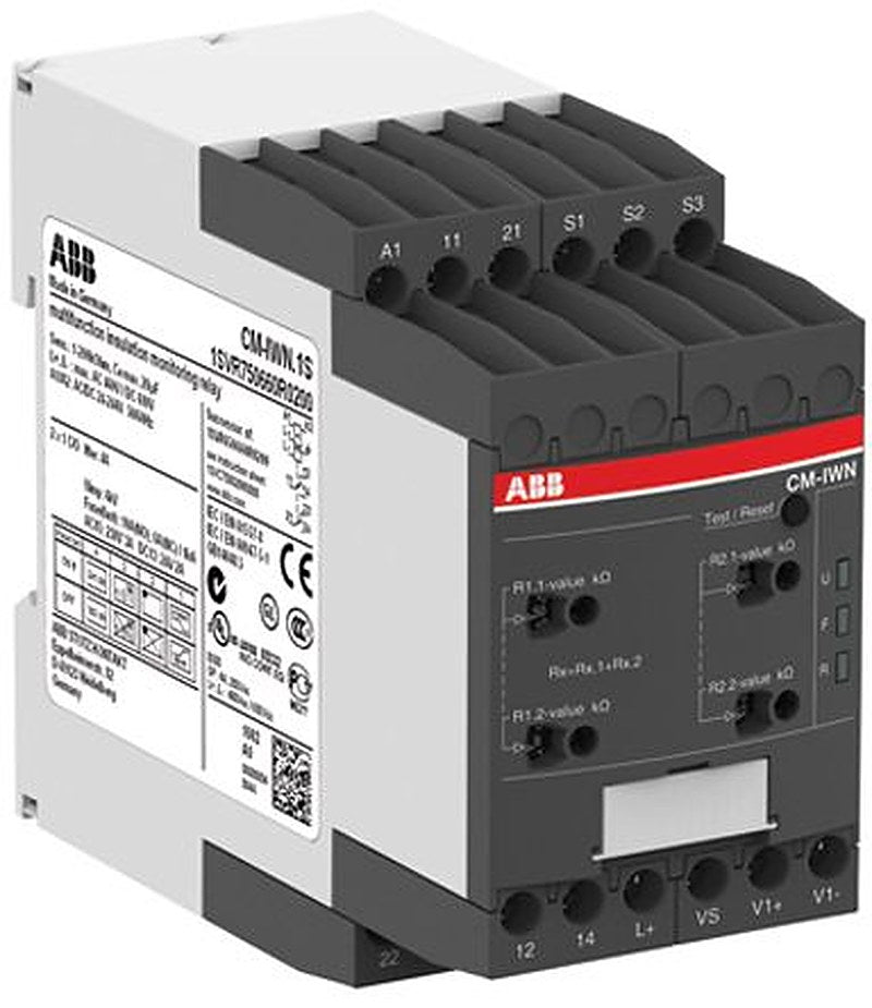ABB Monitoring Relay, 1, 3 Phase, DPDT, DIN Rail, 240V ac 240 V dc