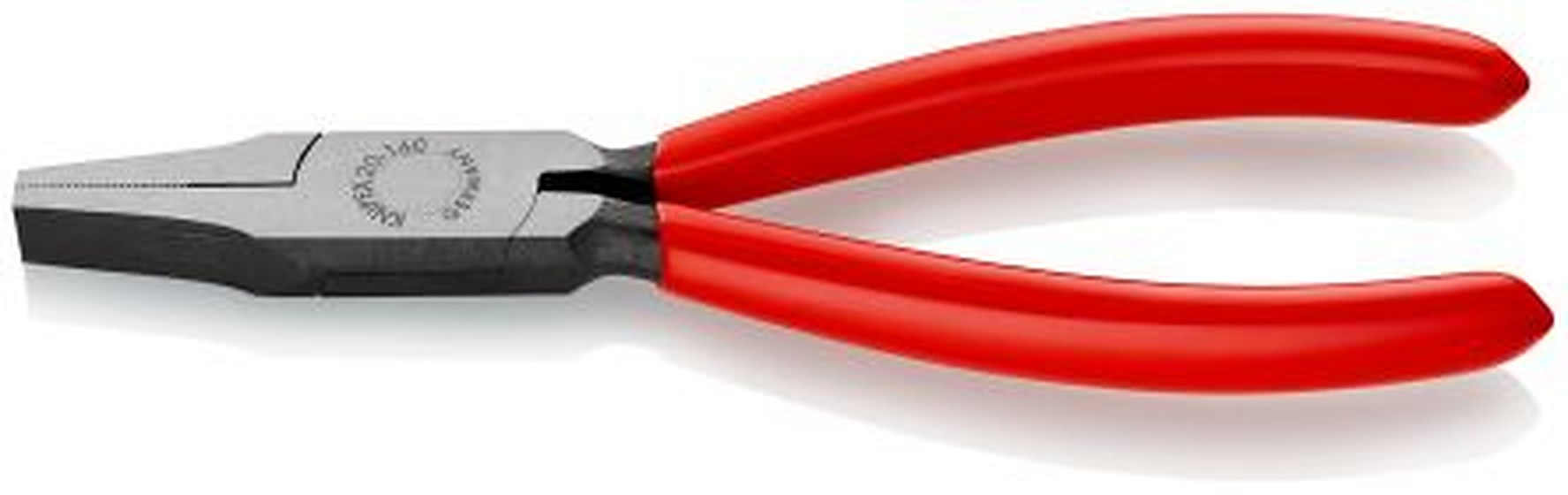 Knipex 20 01 160 1-Piece Flat Nose Plier Short, 160 mm Overall, 30mm Jaw