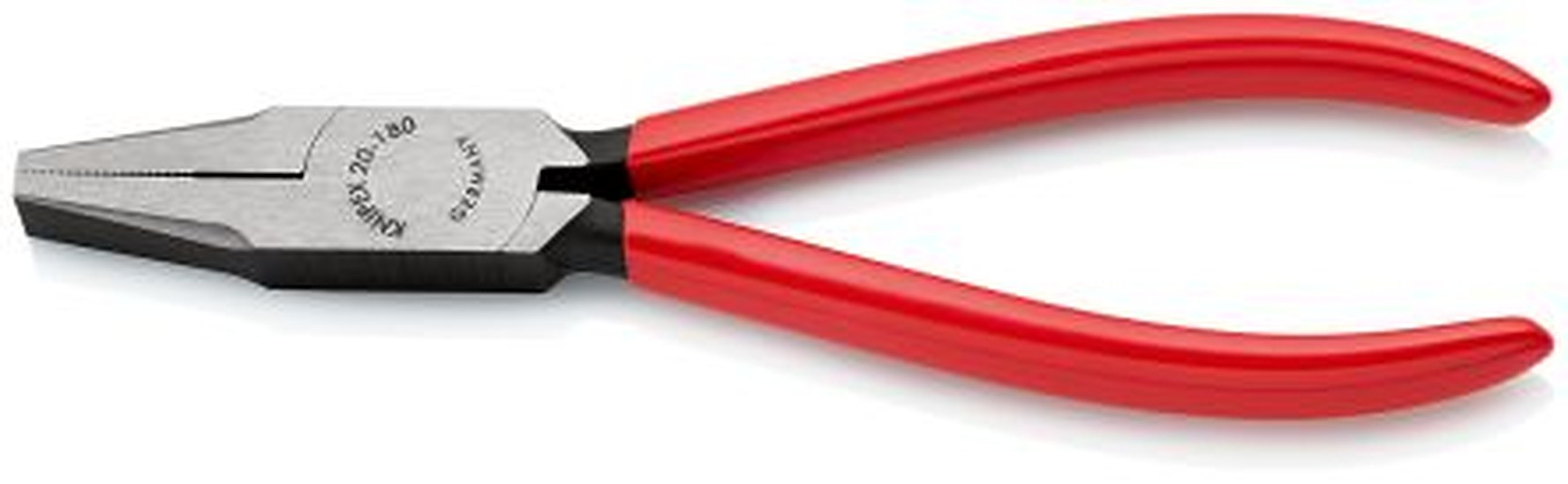 Knipex 20 01 180 1-Piece Flat Nose Plier Short, 180 mm Overall, 35mm Jaw