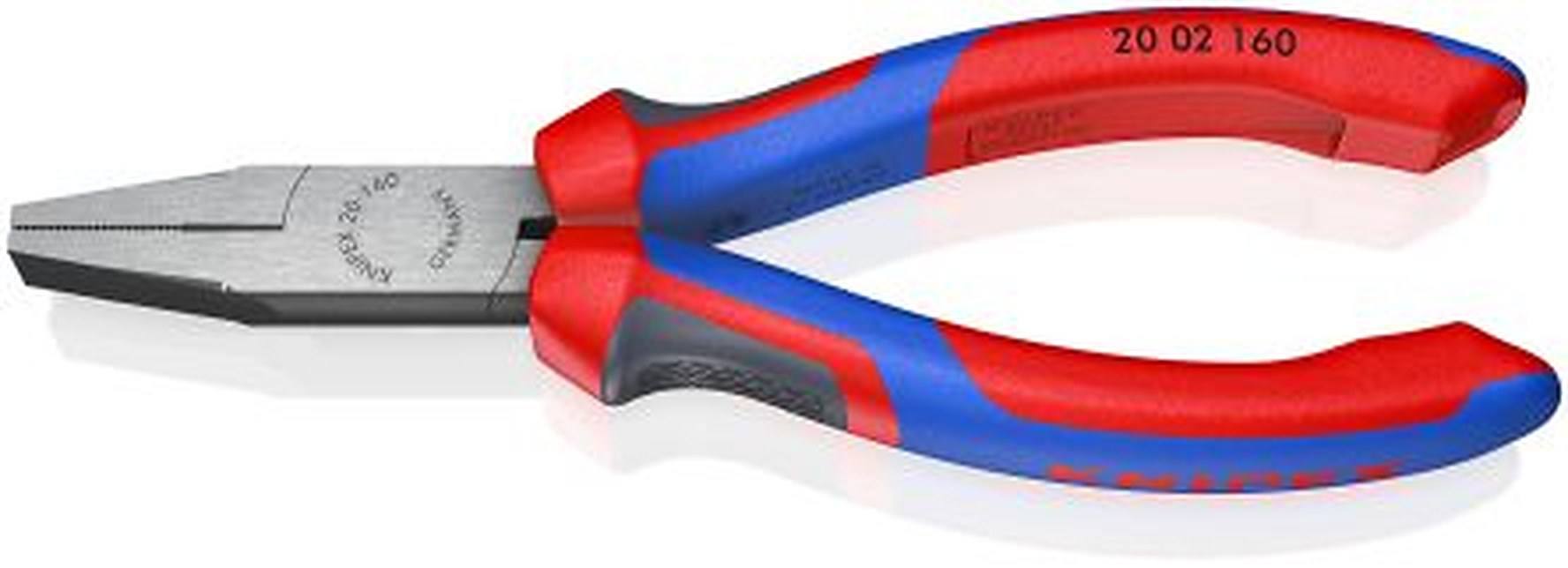 Knipex 1-Piece Flat Nose Plier Short, 160 mm Overall, 30mm Jaw