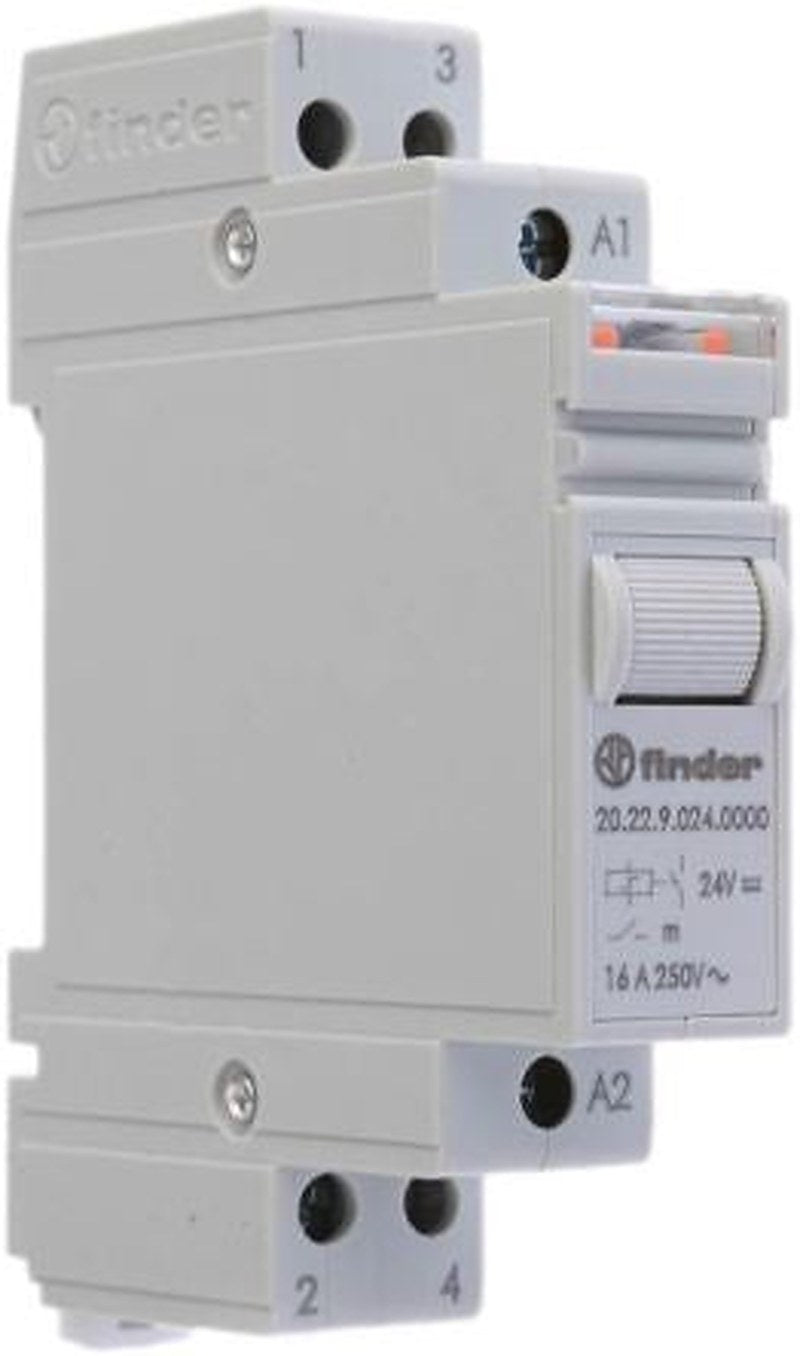 Finder DIN Rail Modular Step Relay, 24V dc Coil, 16A, DPST