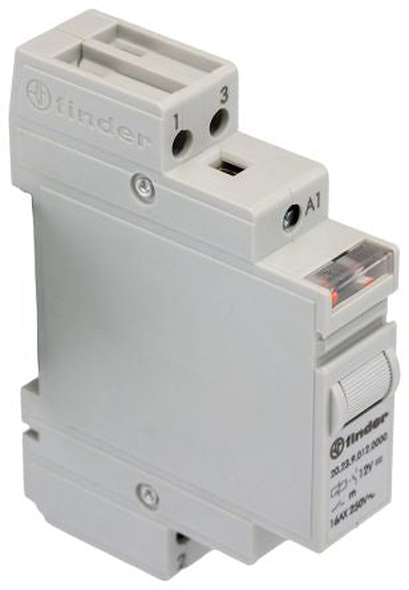 Finder DIN Rail Modular Step Relay, 12V dc Coil, 16A