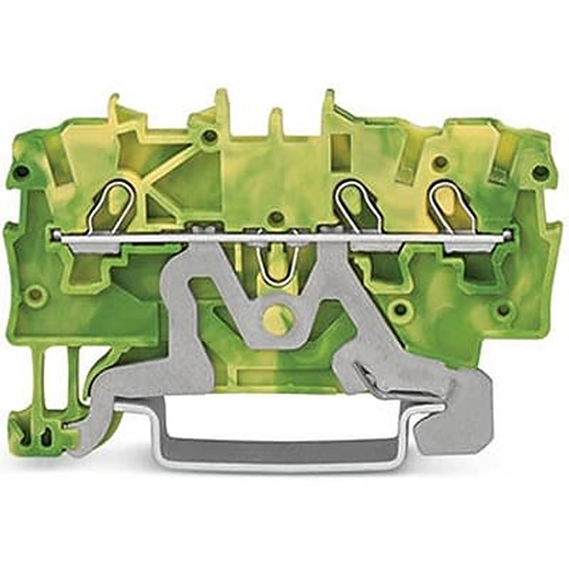 WAGO TOPJOB S Series DIN Rail Terminal Block Green, Yellow, 1mm², 1-Level, Cage Clamp, ATEX, EAC Ex, IECEx