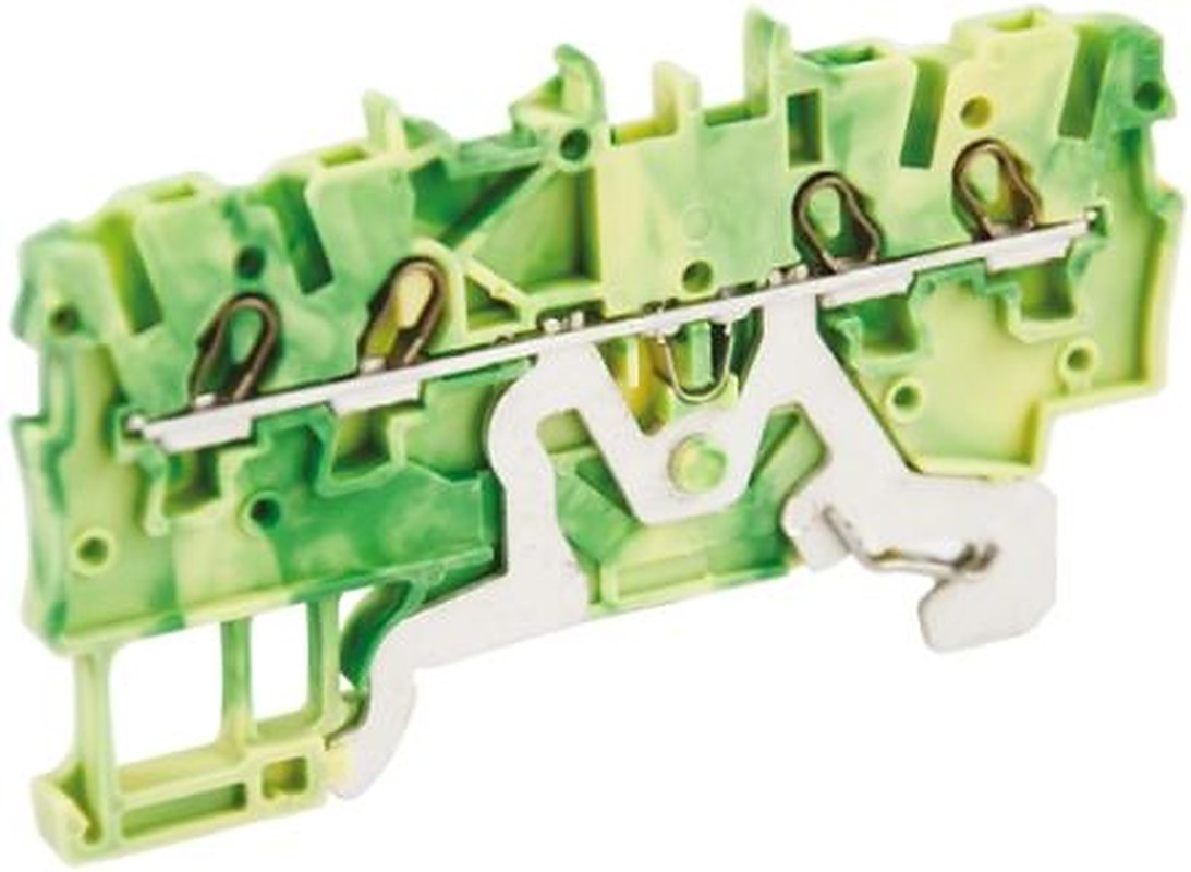 WAGO 2000-1407 Earth Terminal Block Green, Yellow, 1mm², 1-Level, Cage Clamp, IECEx/ATEX