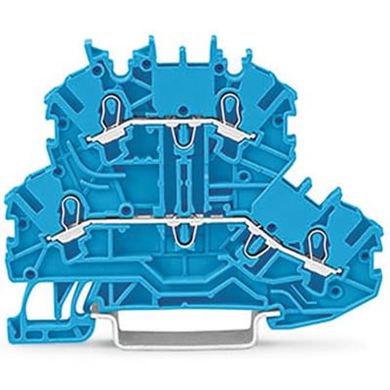 WAGO TOPJOB S Series DIN Rail Terminal Block Blue, 1mm², 2-Level, Cage Clamp, IECEx, EAC Ex, ATEX